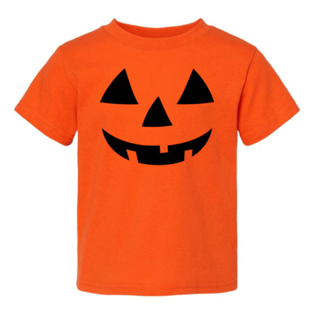 Jack O Lantern Face Halloween Toddler T-Shirt