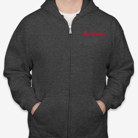 Classic Tim Hortons Logo Unisex Full-Zip Hoodie