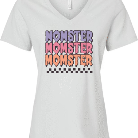 Retro Monster Text Halloween Bella Canvas Women’s T-shirt