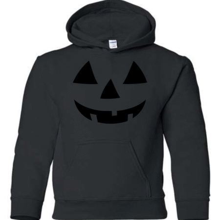 Pumpkin Face Halloween Youth Hoodie