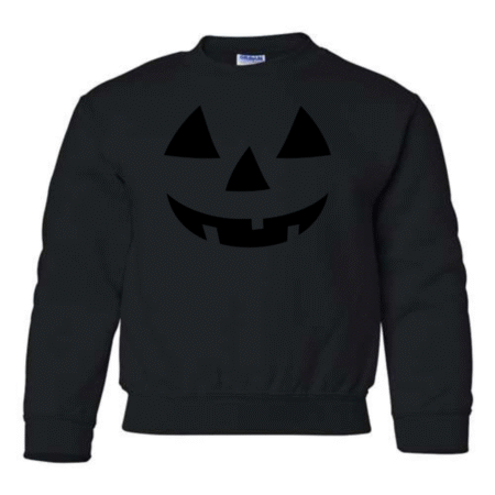 Jack-O’-Lantern Face Halloween Youth Sweatshirt