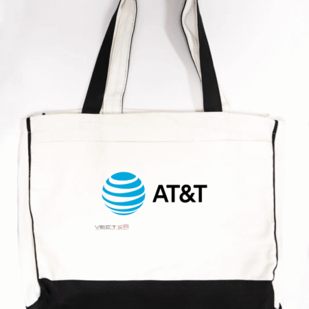 AT&T Logo Trimmed Tote Bag