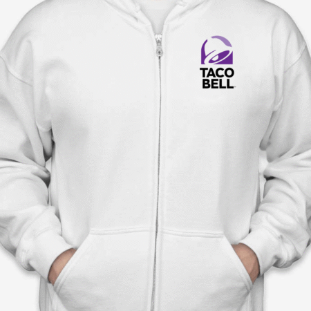 Classic Taco Bell Logo Unisex Full-Zip Hoodie