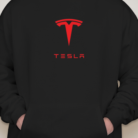 Classic Tesla Logo Unisex Pullover Hoodie