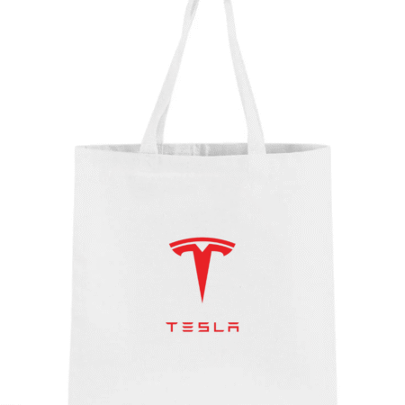 Tesla Logo Canvas Tote Bag