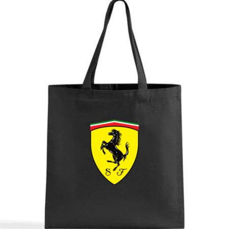 Ferrari Logo Canvas Tote Bag