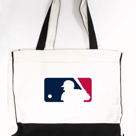 MLB Logo Trimmed Tote Bag