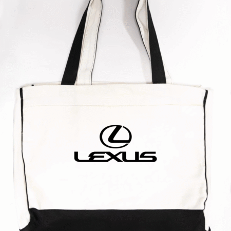 Lexus Logo Trimmed Tote Bag