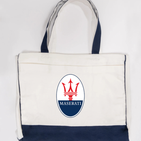 Maserati Logo Trimmed Tote Bag