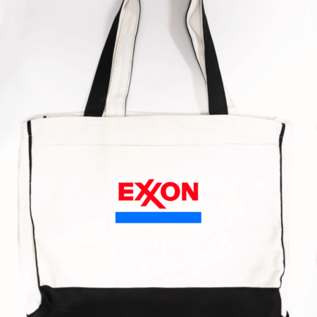Exxon Logo Trimmed Tote Bag