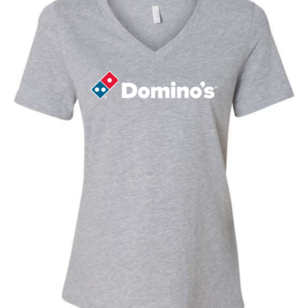 Domino’s Inspired Women’s V-Neck T-Shirt – Bella Canvas