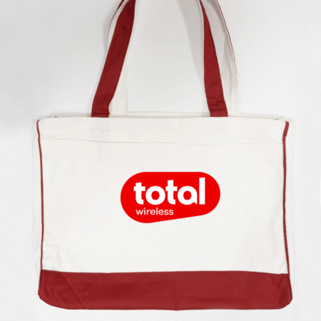 Total Wireless Logo Trimmed Tote Bag
