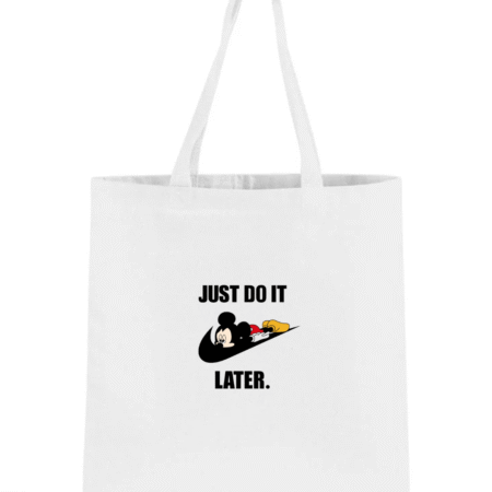 Just Do It Later Parody Canvas Tote Bag