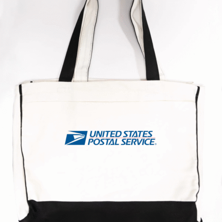 USPS United States Postal Service Logo Trimmed Tote Bag