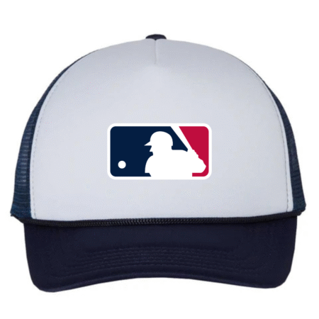 Baseball Player Silhouette Logo Trucker Cap