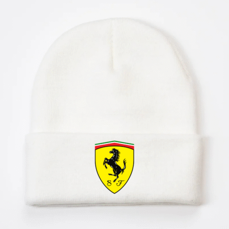 Ferrari Logo Knit Beanie