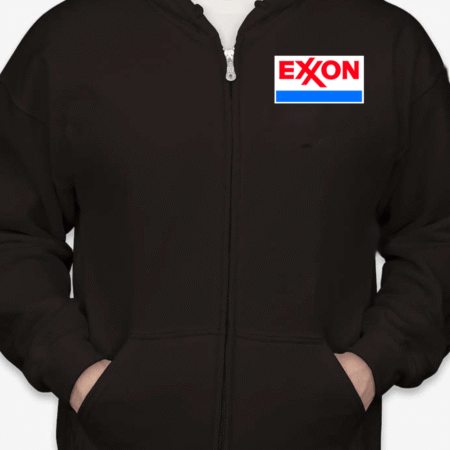 Classic Exxon Logo Unisex Full-Zip Hoodie