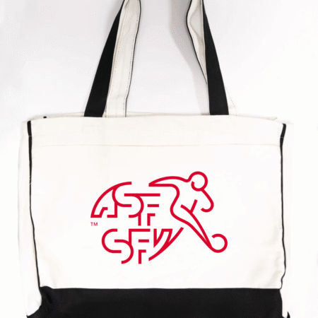 Switzerland Football Team Logo Trimmed Tote Bag