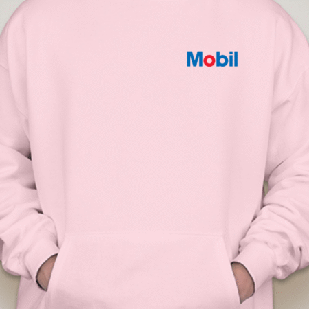 Mobil Logo Inspired Unisex Pullover Hoodie