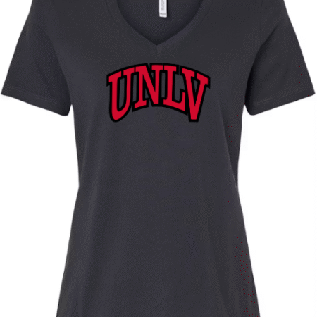 UNLV Womenâs V-Neck T-Shirt Classic College Logo Graphic Tee