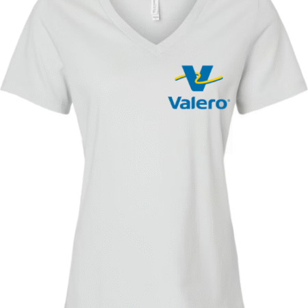Valero Women’s V-Neck T-Shirt Classic Energy Logo Graphic Tee