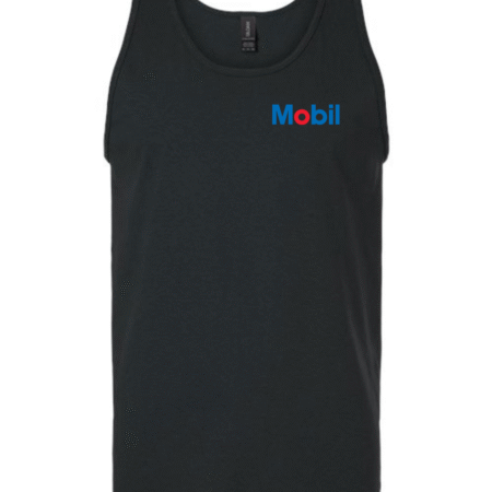Mobil Logo Men’s Tank Top – Classic Oil & Gas Brand Sleeveless Shirt, Casual Graphic Tank