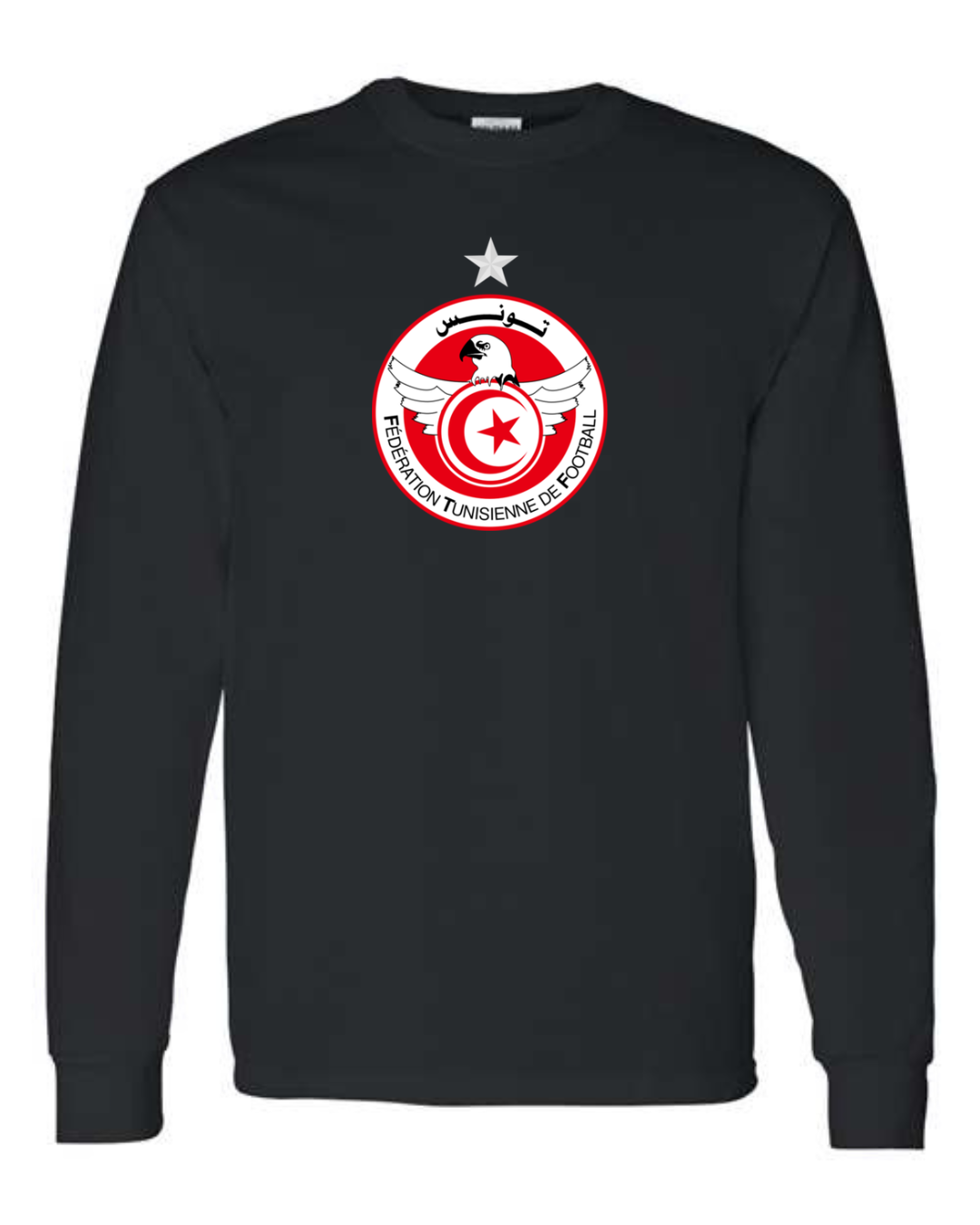 Classic Tunisia Football Team Logo Men’s Long Sleeve T-Shirt