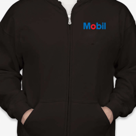 Mobil Gas Station Logo Zip Hoodie Unisex Full-Zip Jacket for Men and Women