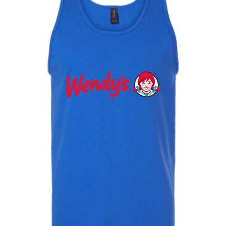 Wendy’s Men’s Tank Top – Wendy’s Logo Sleeveless Shirt, Casual Graphic Tank