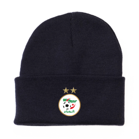 Algeria Football Team Logo Knit Beanie – Soccer Fan Winter Hat