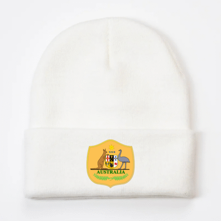 Australia Football Team Logo Knit Beanie – Soccer Fan Winter Hat