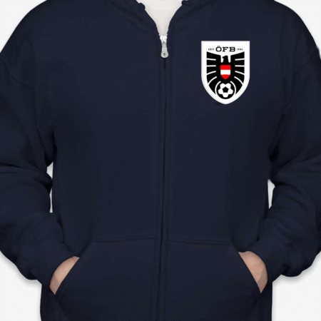 Austria National Football Team Zip-Up Hoodie Unisex Soccer Fan Streetwear