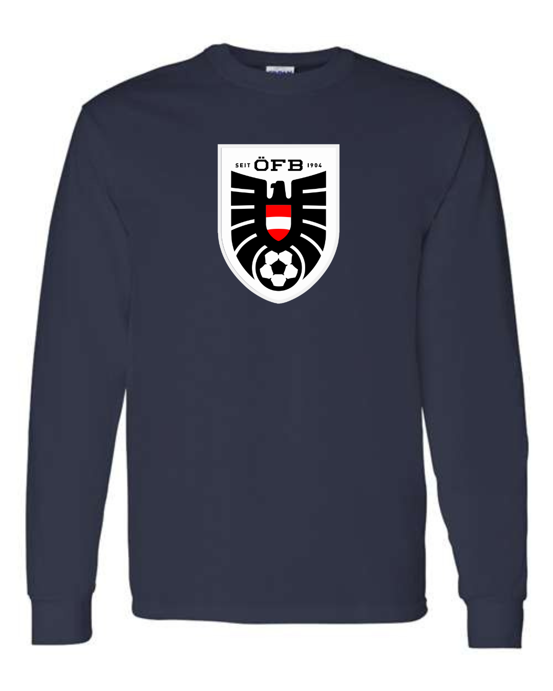 Classic Austria National Football Team Logo Men’s Long Sleeve T-Shirt