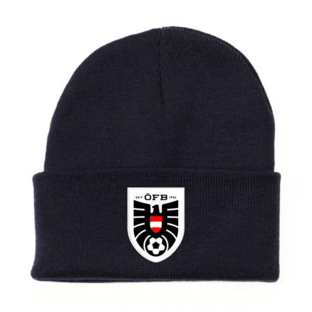 Austria National Football Team Logo Knit Beanie – Soccer Fan Winter Hat