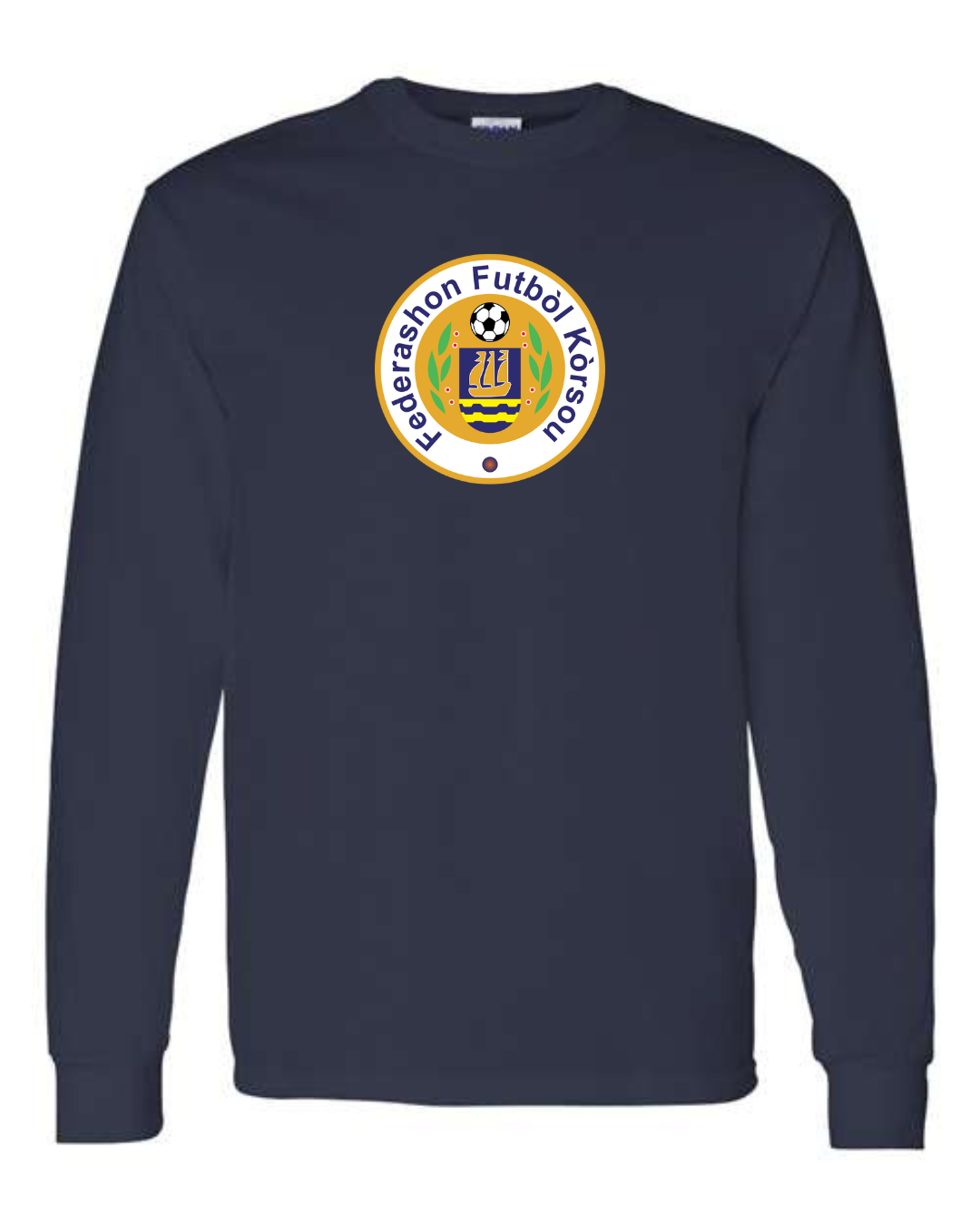 Classic Curaçao National Football Team Logo Men’s Long Sleeve T-Shirt