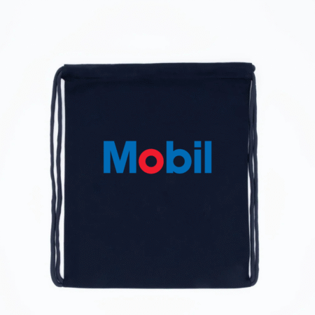 Mobil Logo Drawstring Bag