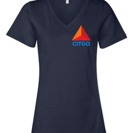 CITGO Womenâs V-Neck T-Shirt Classic Triangle Logo Graphic Tee