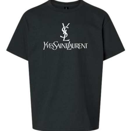 Youth YSL Logo Inspired T-Shirt – Kids Unisex Luxury Fashion Graphic Tee