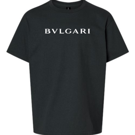 Youth BVLGARI Logo Inspired T-Shirt – Kids Unisex Luxury Fashion Tee