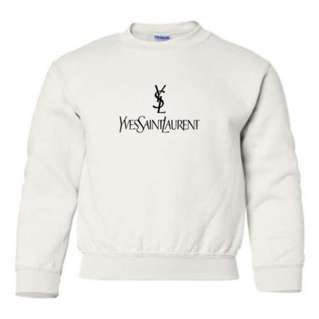 YSL Logo Youth Sweatshirt – Kids & Youth Fashion Crewneck Pullover