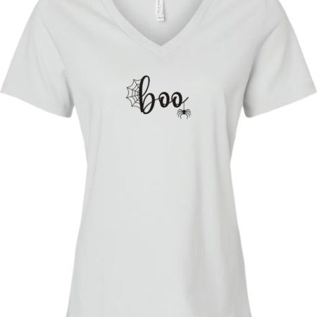 Halloween Women’s V-Neck T-Shirt Spooky Season Graphic Tee