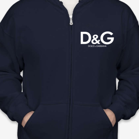 Dolce & Gabbana Logo Unisex Zip Hoodie – Luxury Designer Streetwear Apparel for Men & Women