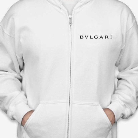 Bvlgari Logo Unisex Zip Hoodie – Luxury Fashion Style for Men & Women