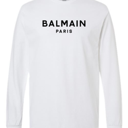 Classic Balmain Paris Logo Men’s Long Sleeve T-Shirt