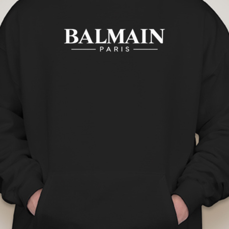 Balmain Paris Logo Unisex Hoodie for Men and Women Pullover Sweatshirt