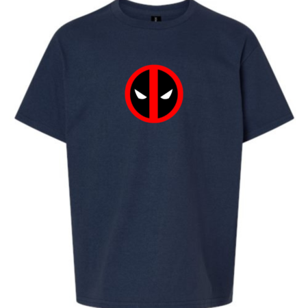 Youth Deadpool Logo Inspired T-Shirt – Kids Unisex Superhero Graphic Tee