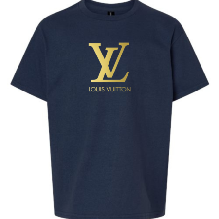 Youth LV Logo Inspired T-Shirt – Kids Unisex Luxury Style Graphic Tee