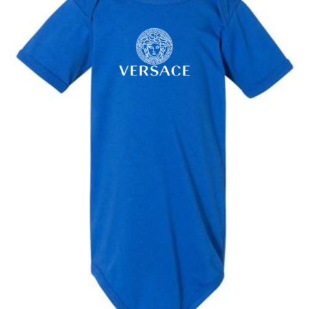 Versace Logo Infant Bodysuit Luxury Designer-Inspired Baby Outfit