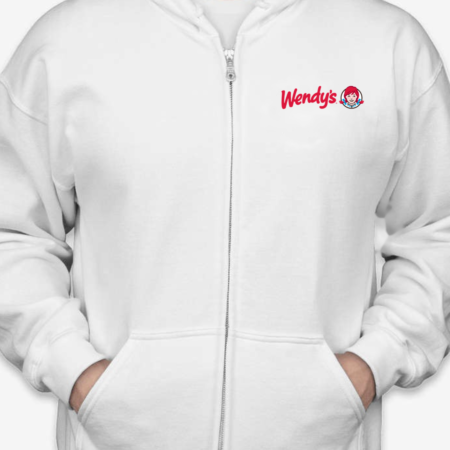 Wendy’s Logo Unisex Zip Hoodie – Fast Food Fan Apparel for Men & Women