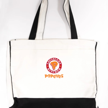 Popeyes Logo Trimmed Tote Bag